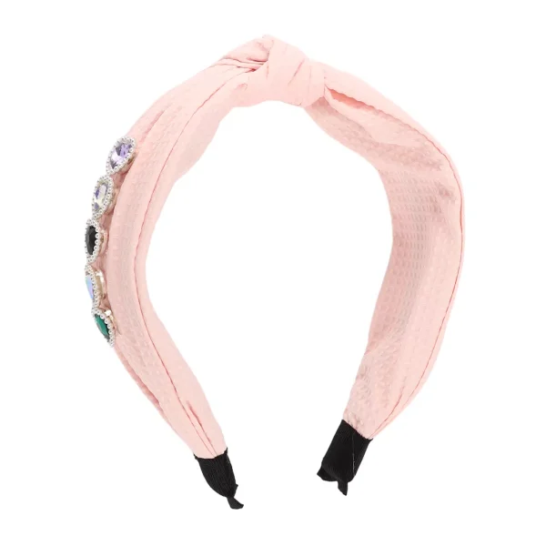 Unique Bargains Women's Elegant Heart Faux Diamond Wide Hairband 6.89"x5.51" 1 Pc